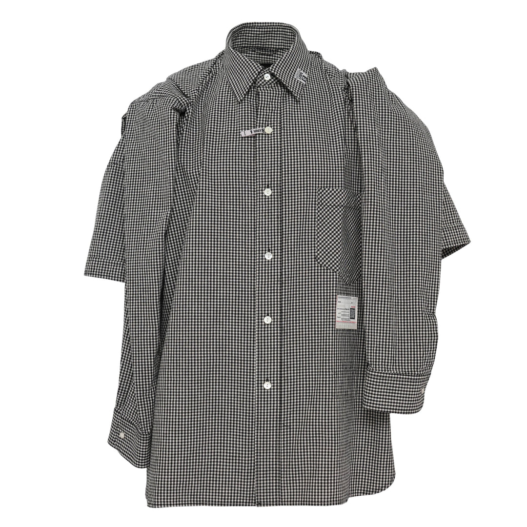 Shawl Layered Short Sleeve Shirt