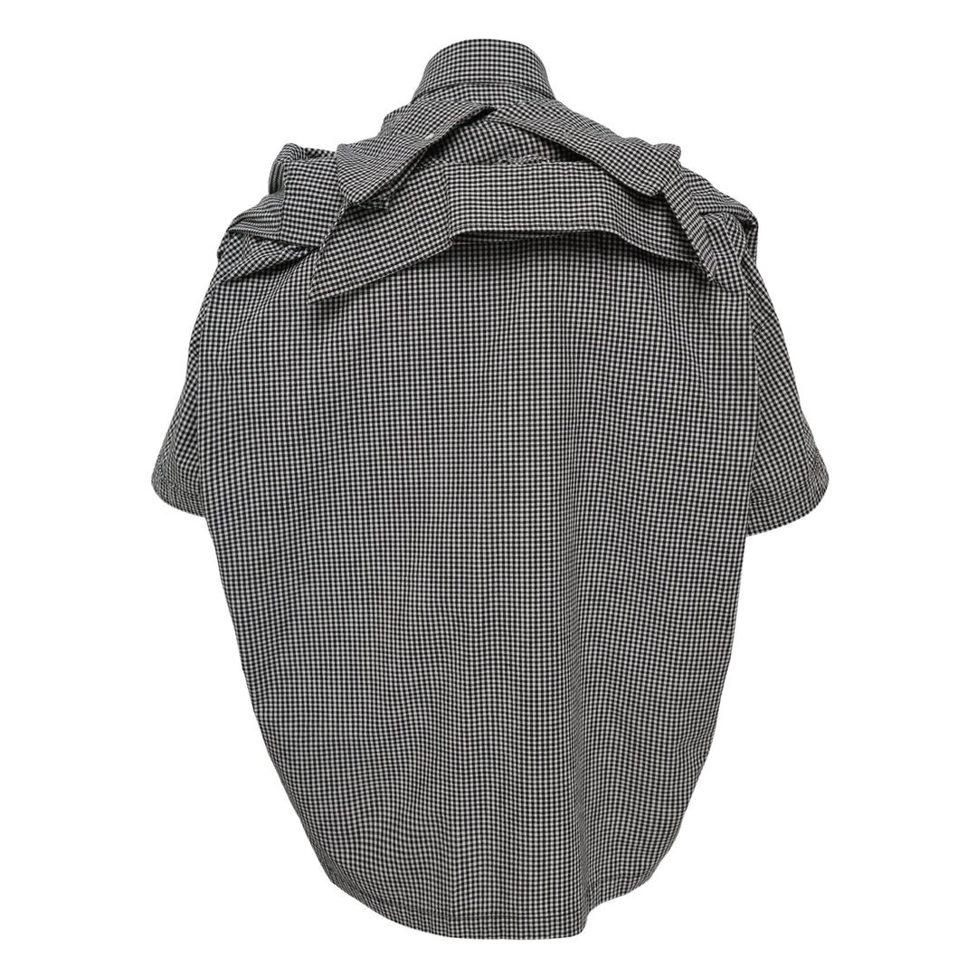 Shawl Layered Short Sleeve Shirt