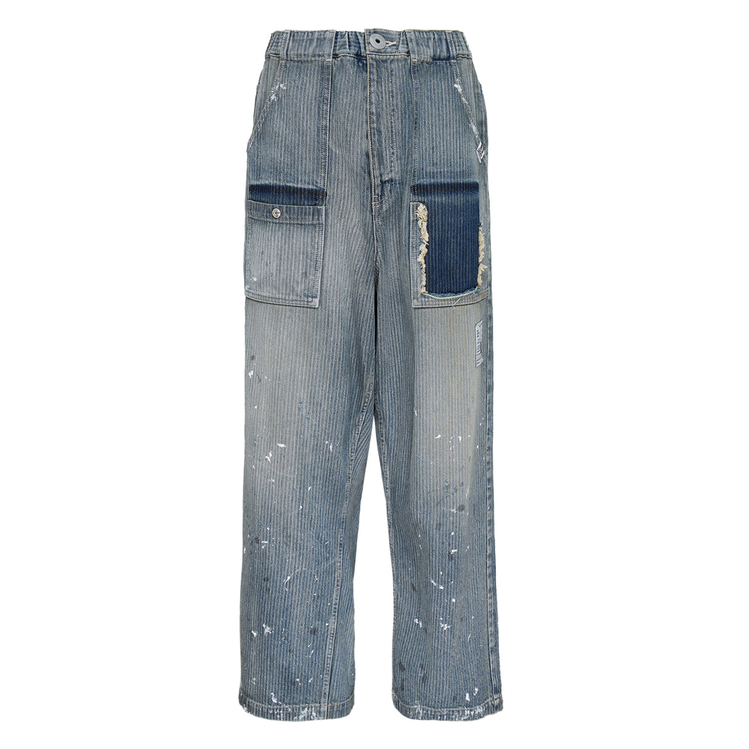 Stripe Denim Bush Pants