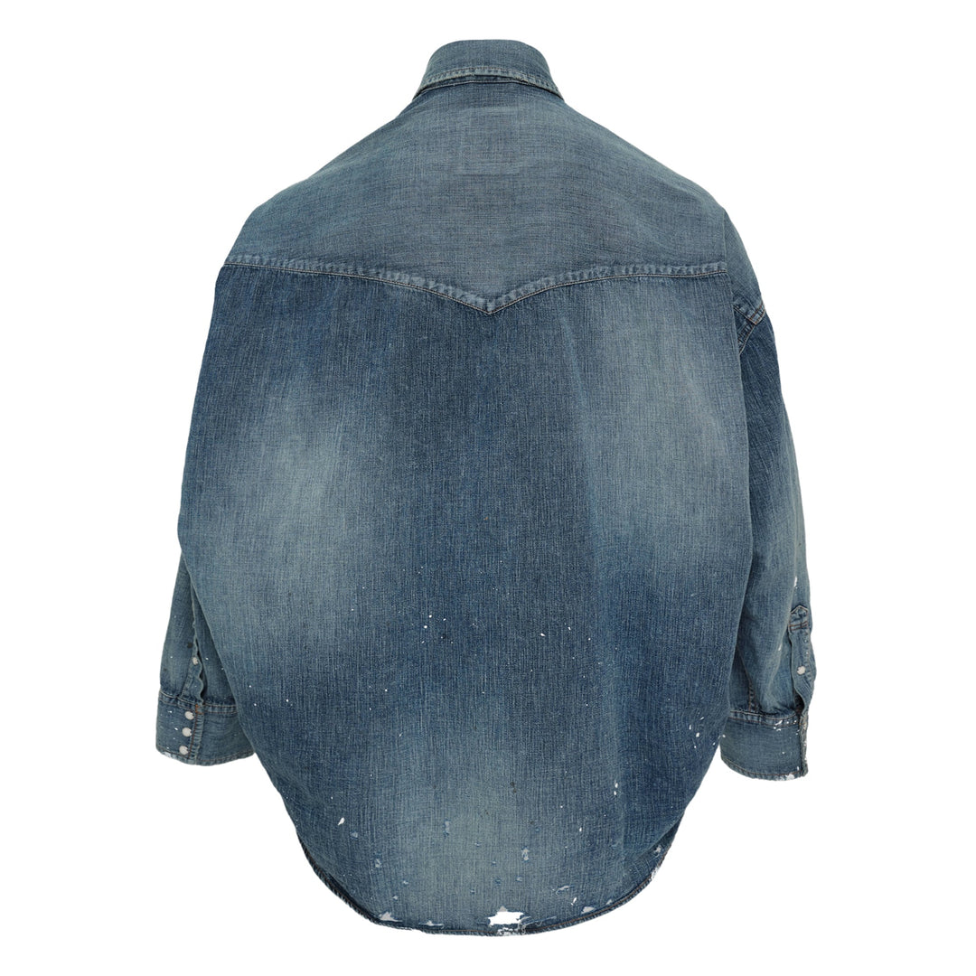 Denim Shirt With Stickers
