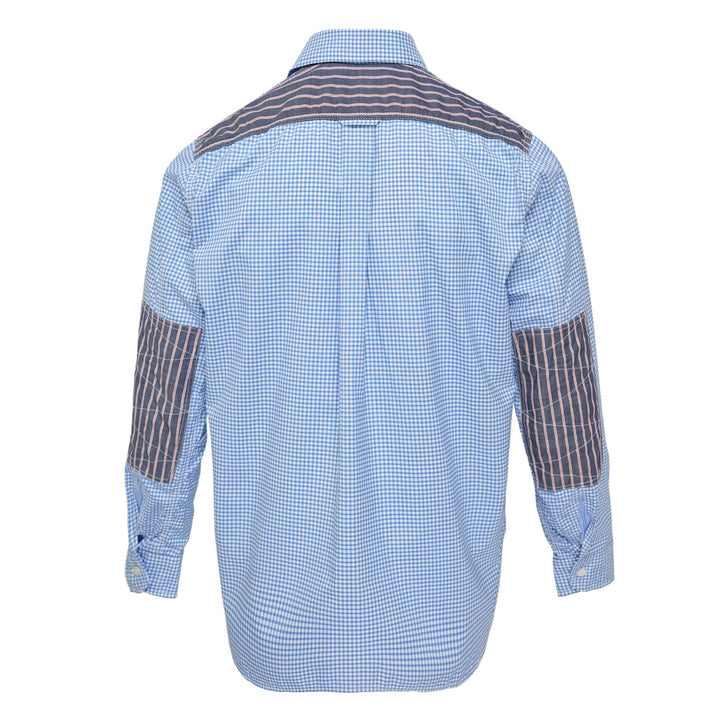Blue White Checkered Long Sleeve Shirt