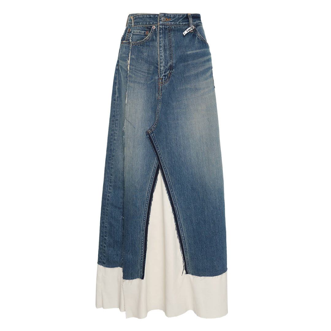Denim Combined Skirt