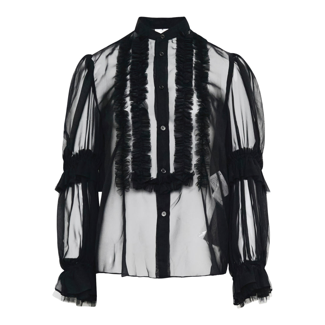 Noir Kei Ninomiya Polyester Georgette Blouse – Available at Club 21, Official Retailer in Singapore, Malaysia & Thailand with Global Shipping Online