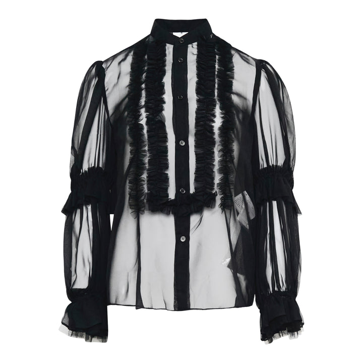 Noir Kei Ninomiya Polyester Georgette Blouse – Available at Club 21, Official Retailer in Singapore, Malaysia & Thailand with Global Shipping Online