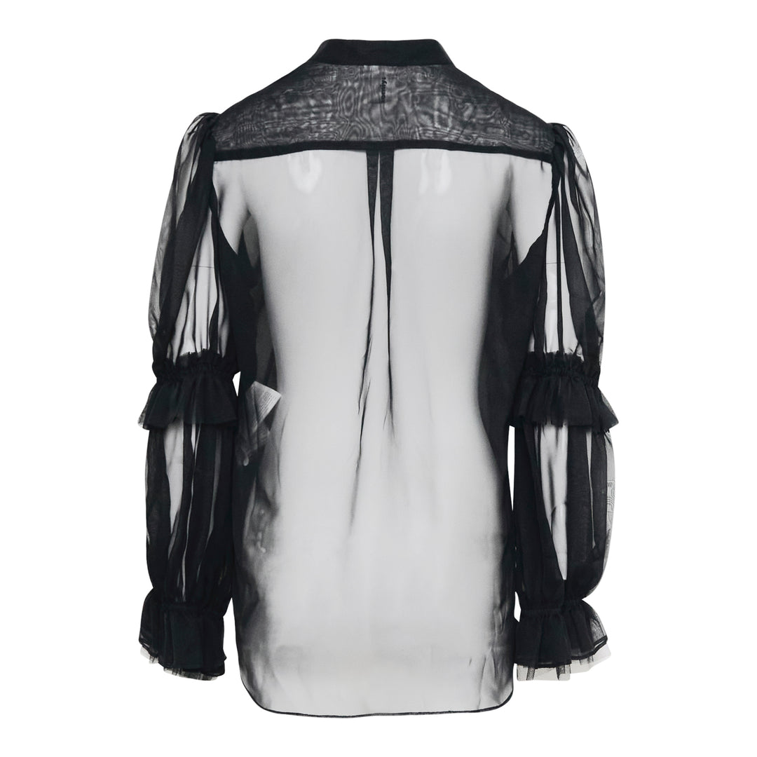 Noir Kei Ninomiya Polyester Georgette Blouse – Available at Club 21, Official Retailer in Singapore, Malaysia & Thailand with Global Shipping Online