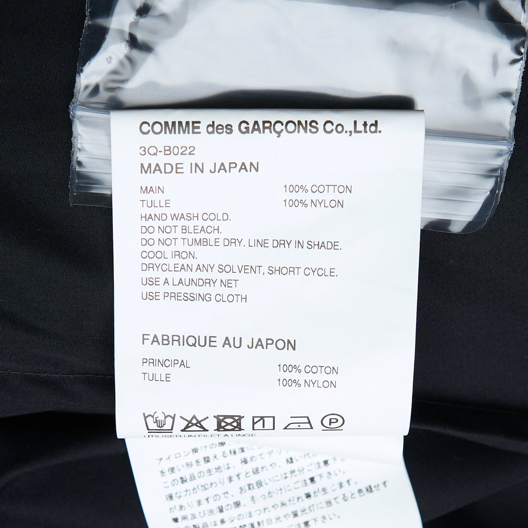 Noir Kei Ninomiya Cotton Typewriter x Nylon Tulle Blouse – Available at Club 21, Official Retailer in Singapore, Malaysia & Thailand with Global Shipping Online