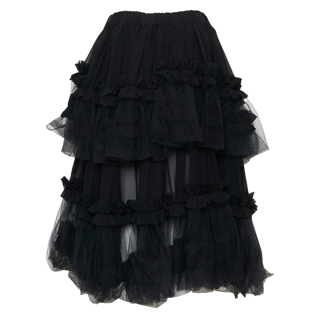 Noir Kei Ninomiya Polyester Georgette x Nylon Tulle Skirt – Available at Club 21, Official Retailer in Singapore, Malaysia & Thailand with Global Shipping Online