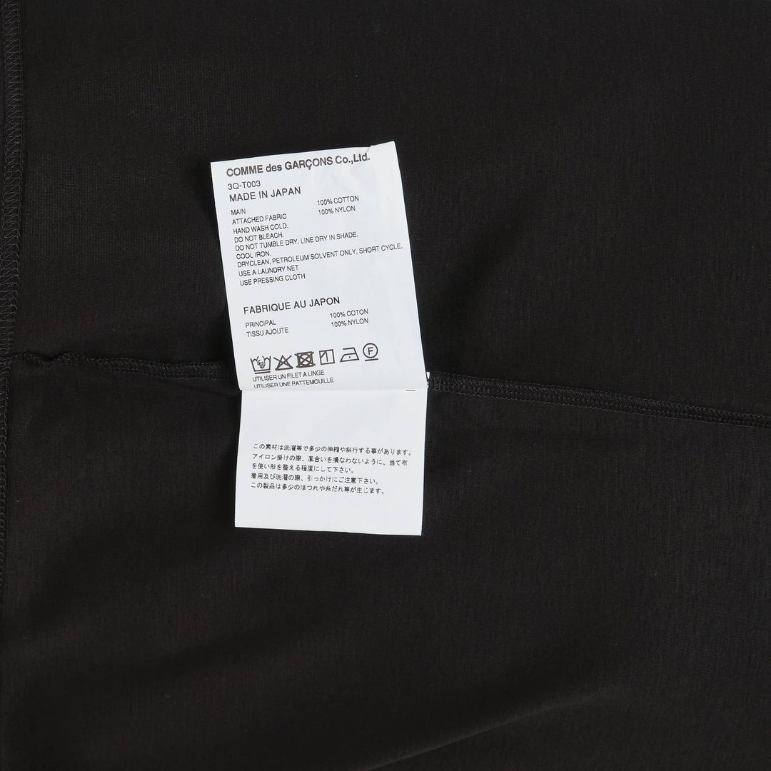 Cotton Ponte x Nylon Tulle Top