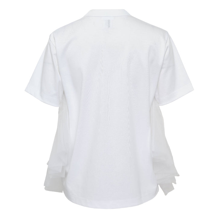 Cotton Ponte x Nylon Tulle