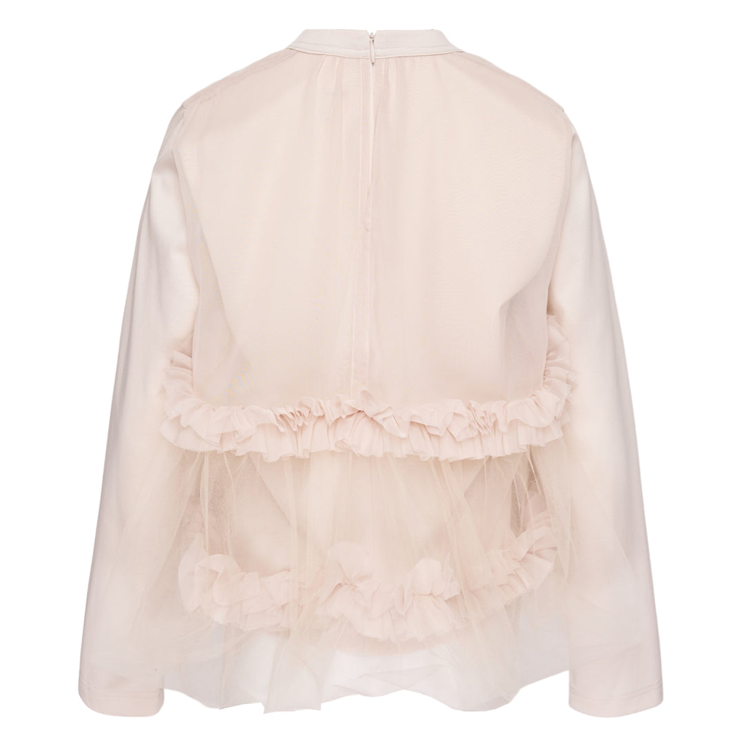 Cotton Ponte x Polyester Georgette Blouse