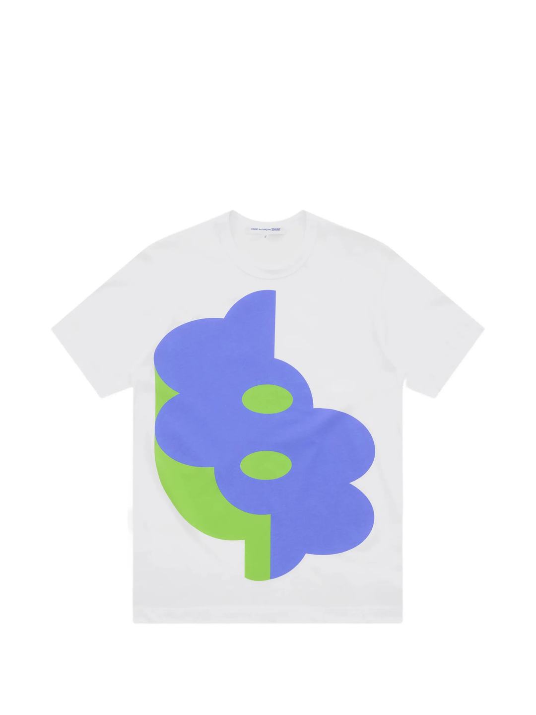 Bold Blue-Green Splotch Printed Tee