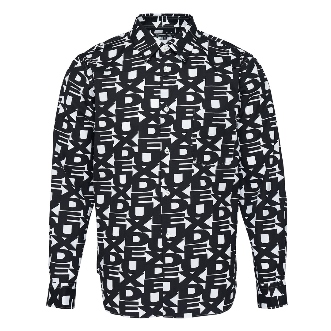 Printed Pattern Button-Up Shirt