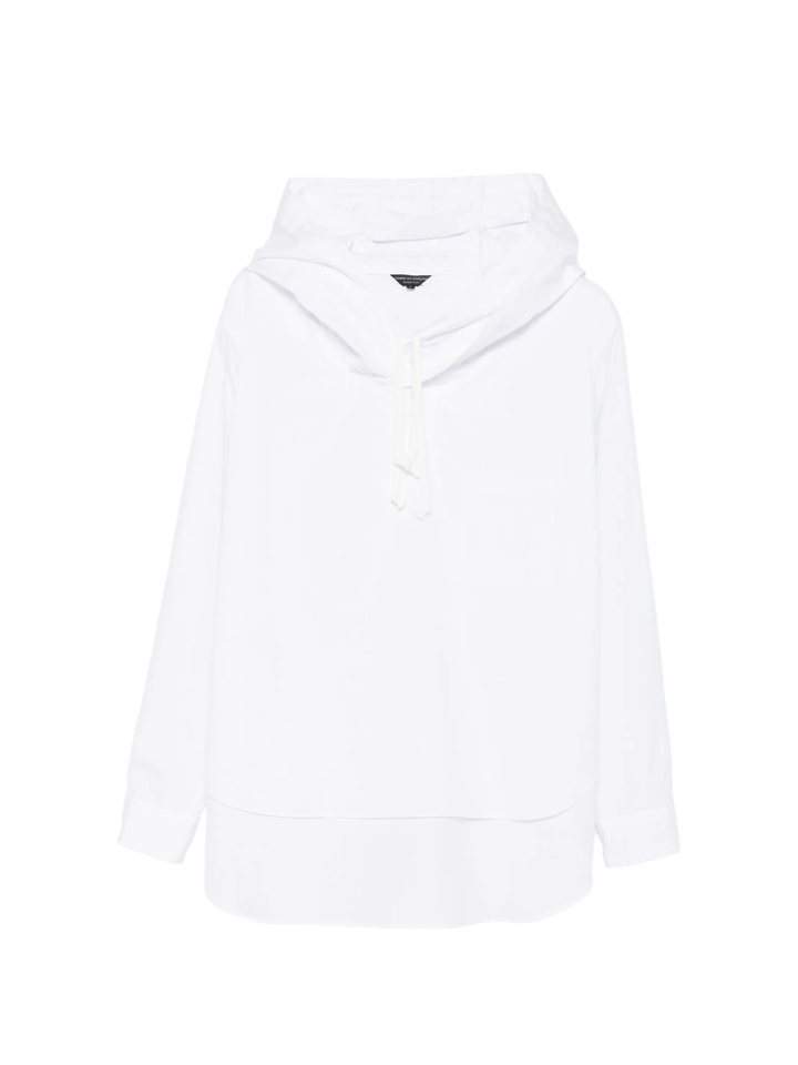 Drawstring Hood Long Sleeve Shirt
