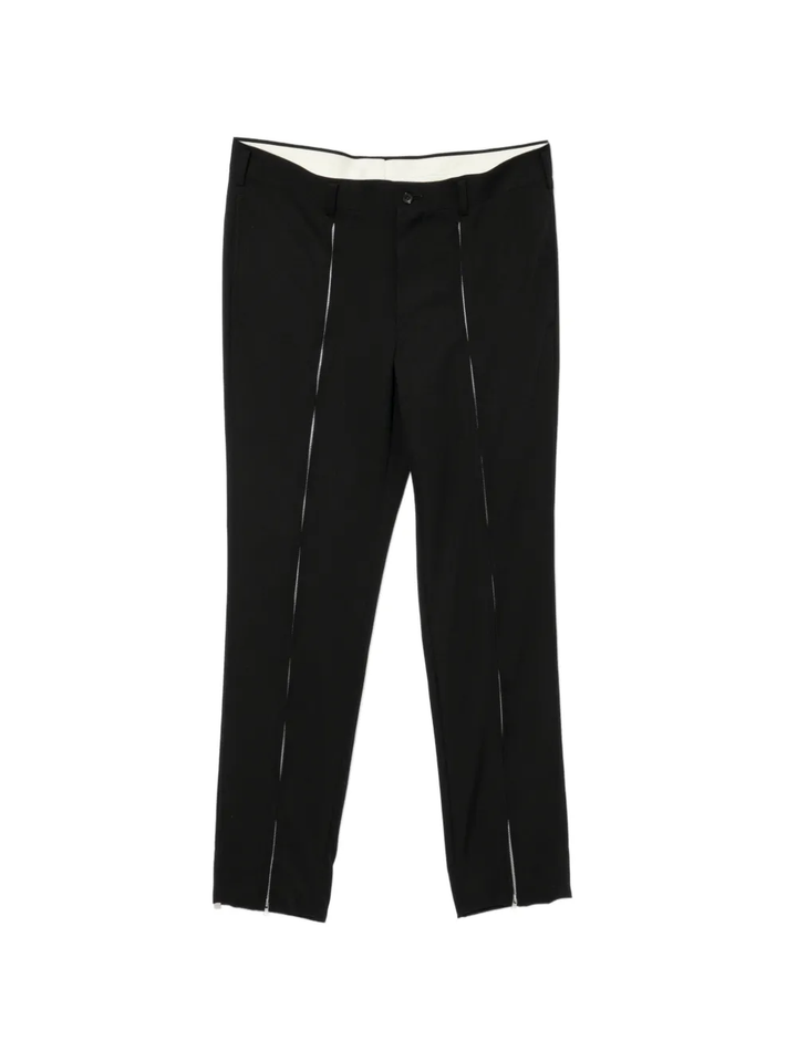 Zip-Up Detail Wool Pants
