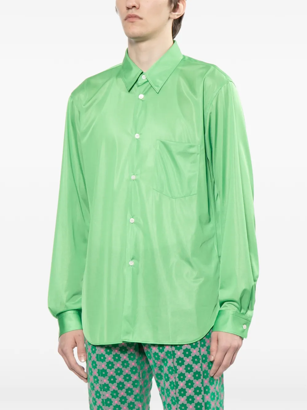 Green Classic Button-Up Shirt