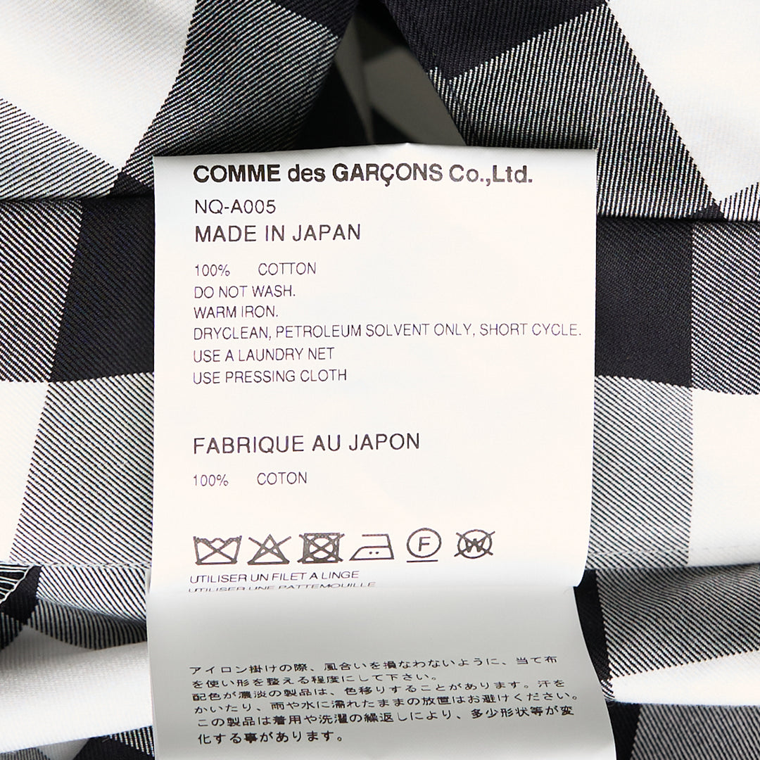 COMME des GARCONS GIRL Cotton Big Gingham Check Pinafore – Available at Club 21, Official Retailer in Singapore, Malaysia & Thailand with Global Shipping Online