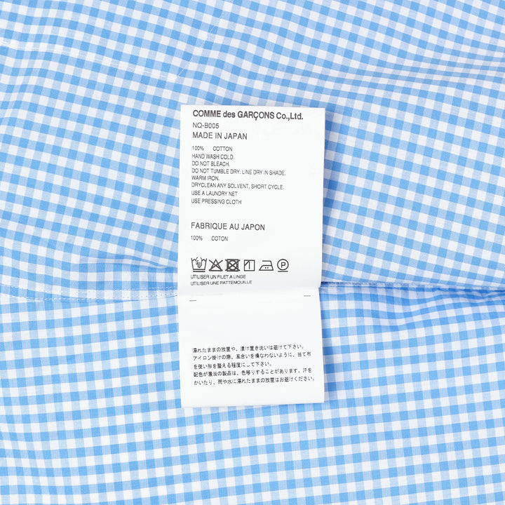 COMME des GARCONS Cotton Poplin Gingham Check Shirt – Available at Club 21, Official Retailer in Singapore, Malaysia & Thailand with Global Shipping Online