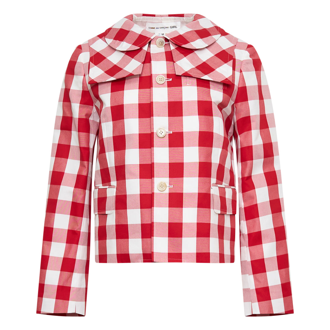 COMME des GARCONS GIRL Cotton Gingham Check Jacket – Available at Club 21, Official Retailer in Singapore, Malaysia & Thailand with Global Shipping Online