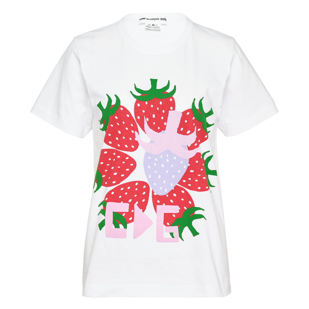 COMME des GARCONS GIRL Cotton Jersey Brett Westfall Print Tee – Available at Club 21, Official Retailer in Singapore, Malaysia & Thailand with Global Shipping Online