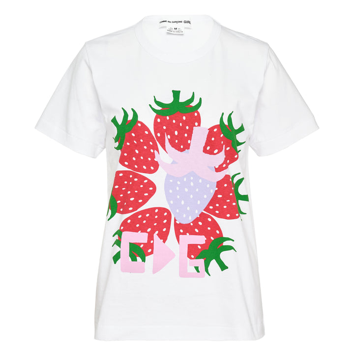 COMME des GARCONS GIRL Cotton Jersey Brett Westfall Print Tee – Available at Club 21, Official Retailer in Singapore, Malaysia & Thailand with Global Shipping Online