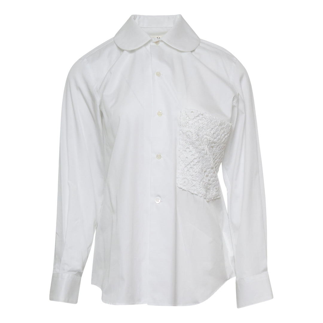 COMME des GARCONS Cotton Broad x Polyester Blouse – Available at Club 21, Official Retailer in Singapore, Malaysia & Thailand with Global Shipping Online