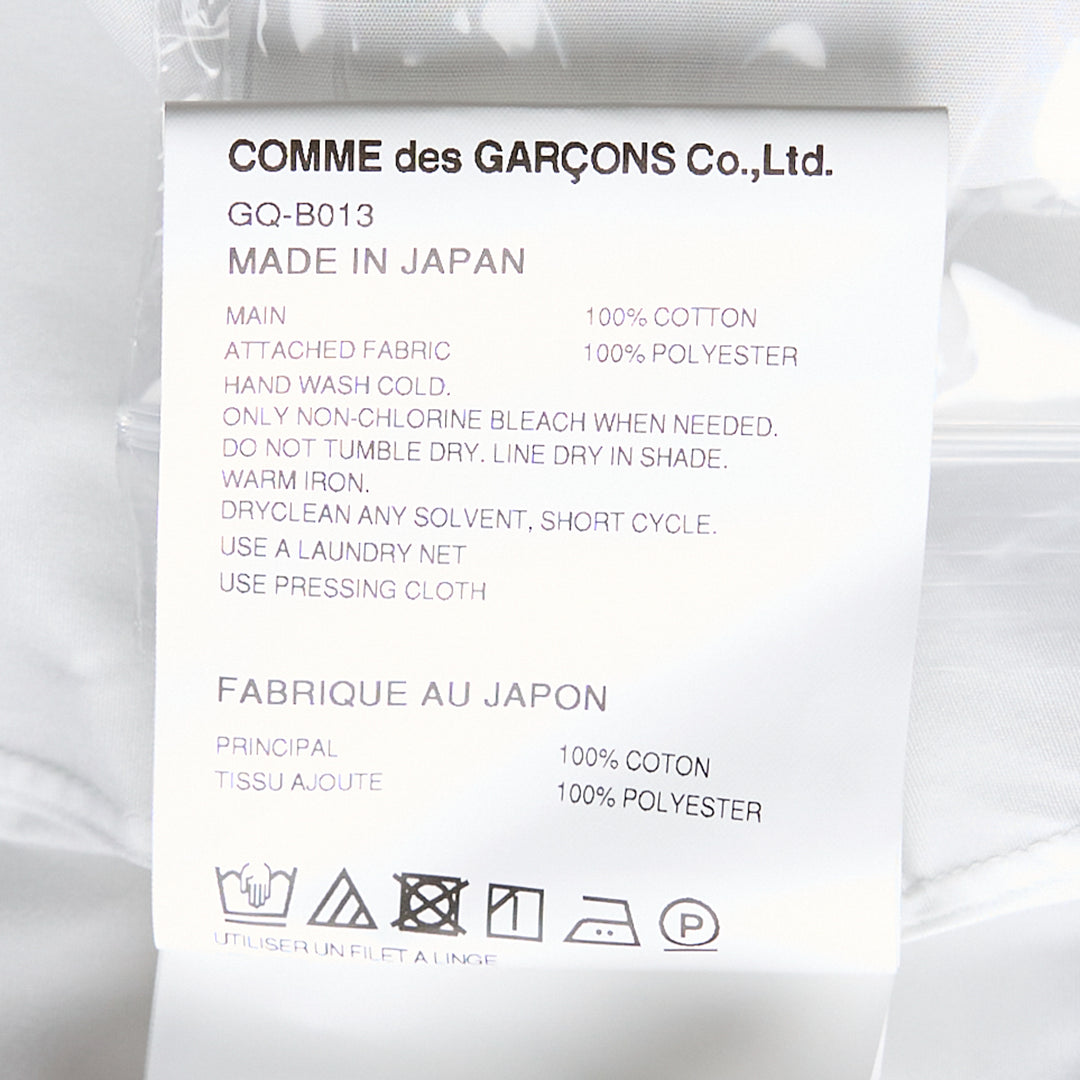 COMME des GARCONS Cotton Broad x Polyester Blouse – Available at Club 21, Official Retailer in Singapore, Malaysia & Thailand with Global Shipping Online