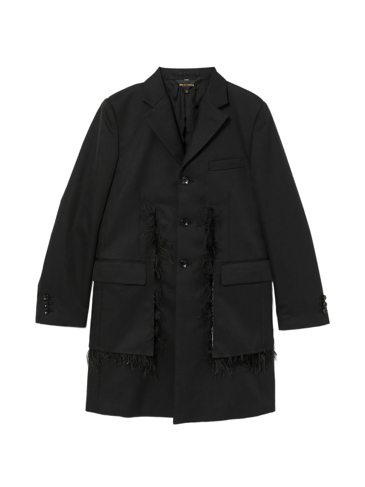 Polyester Wool Gabardine Coat