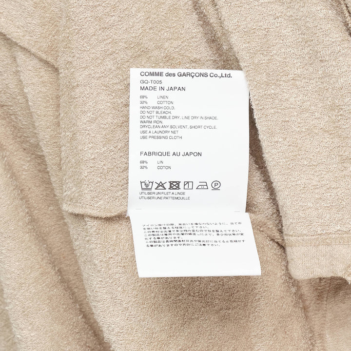 COMME des GARCONS Linen Cotton Pilled Tee – Available at Club 21, Official Retailer in Singapore, Malaysia & Thailand with Global Shipping Online