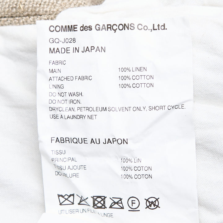 COMME des GARCONS Linen Canvas Jacket – Available at Club 21, Official Retailer in Singapore, Malaysia & Thailand with Global Shipping Online