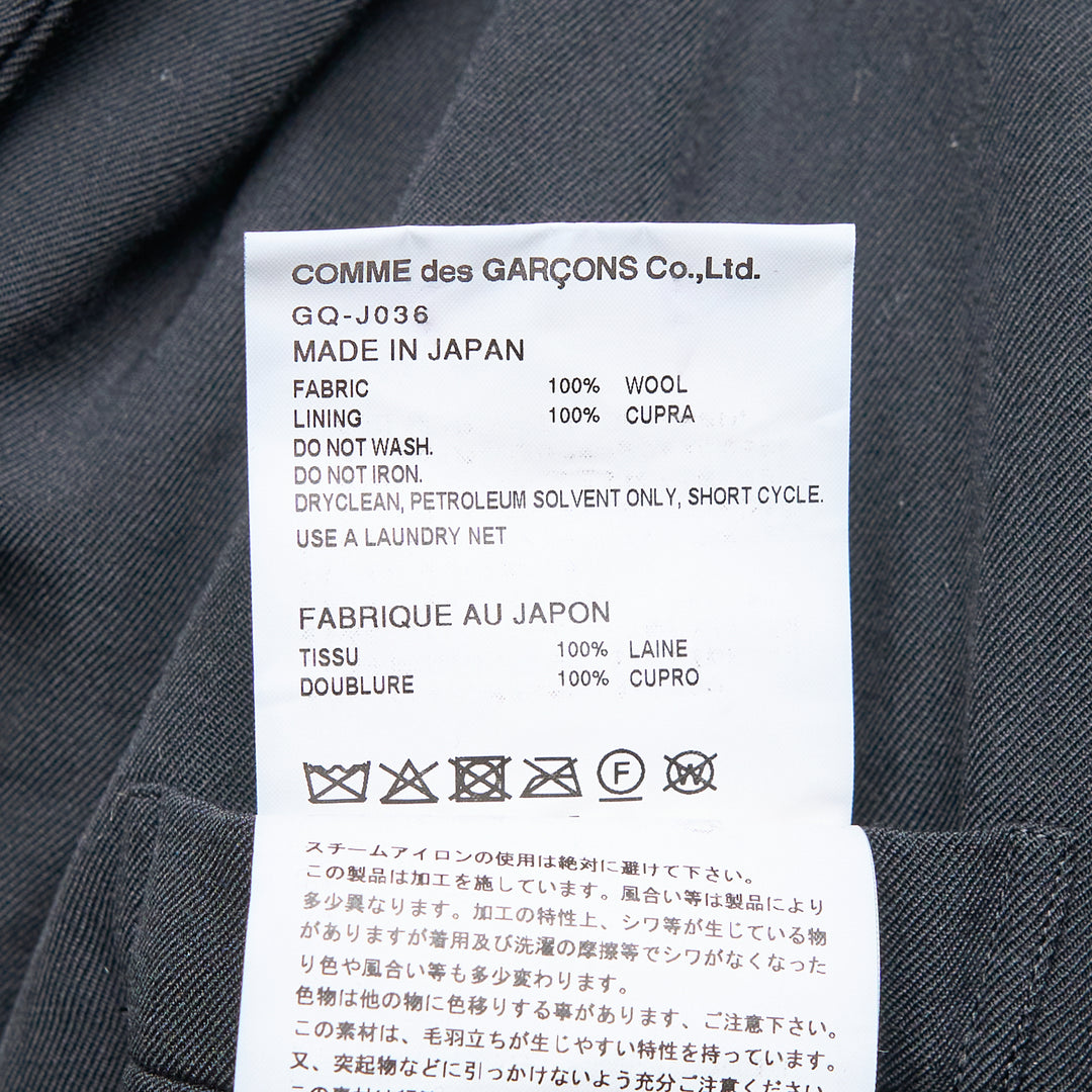 COMME des GARCONS Wool Gabardine Medium Coat – Available at Club 21, Official Retailer in Singapore, Malaysia & Thailand with Global Shipping Online