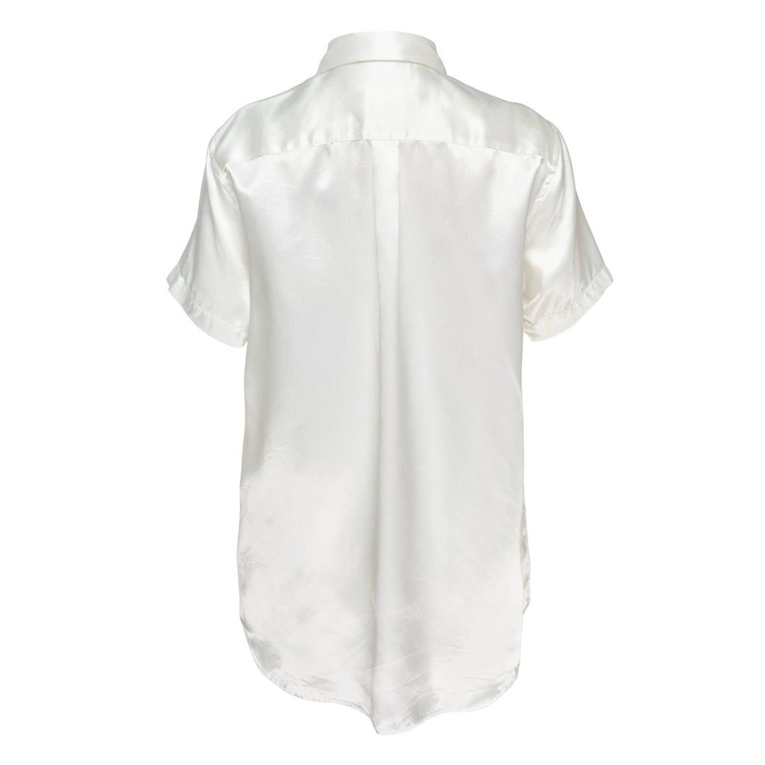 Polyester Satin Garment Washed Shirt