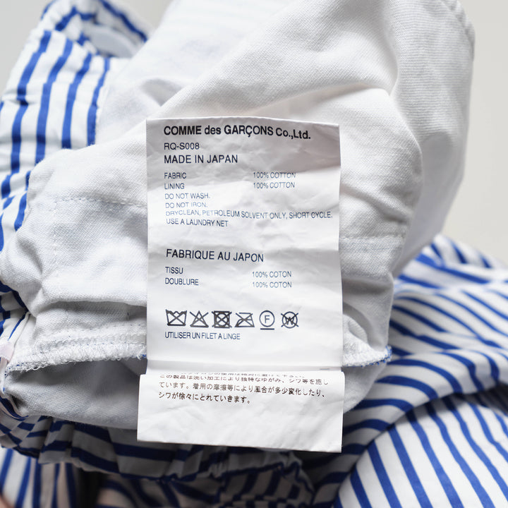 COMME des GARCONS Cotton Broad Stripe Pattern Skirt – Available at Club 21, Official Retailer in Singapore, Malaysia & Thailand with Global Shipping Online
