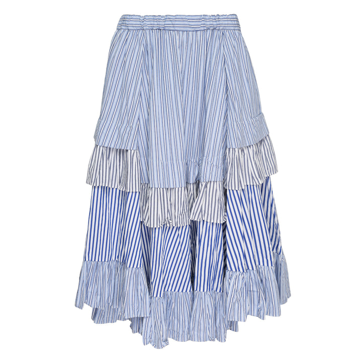 Cotton Broad Stripe Skirt