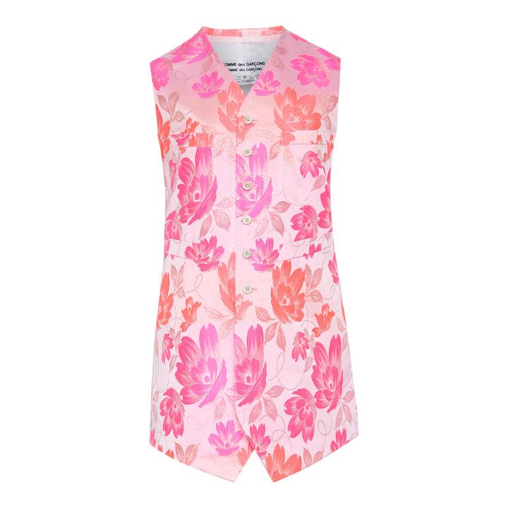 COMME des GARCONS Polyester Jacquard Floral Vest – Available at Club 21, Official Retailer in Singapore, Malaysia & Thailand with Global Shipping Online