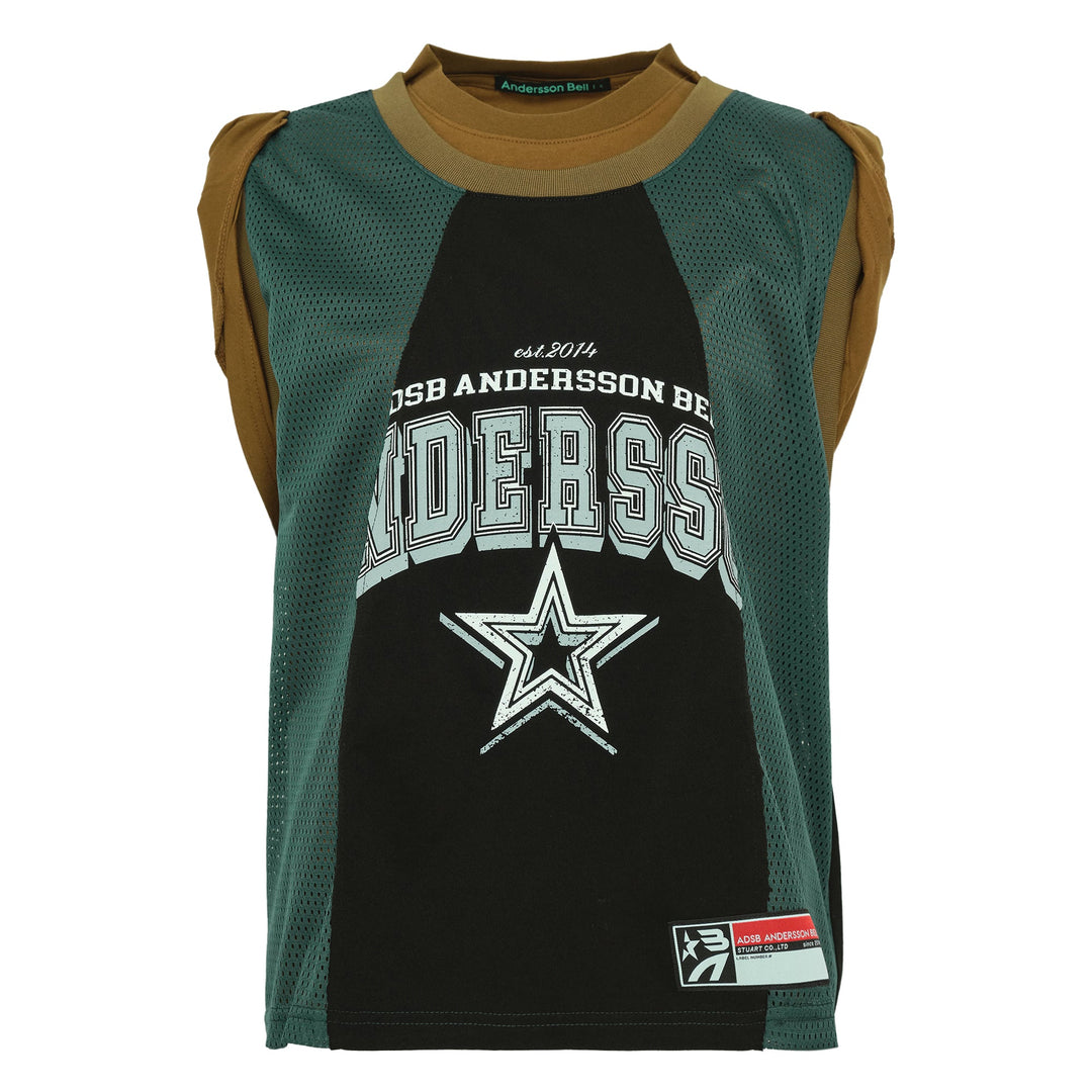 Basketball Jersey Layered Roll Tee