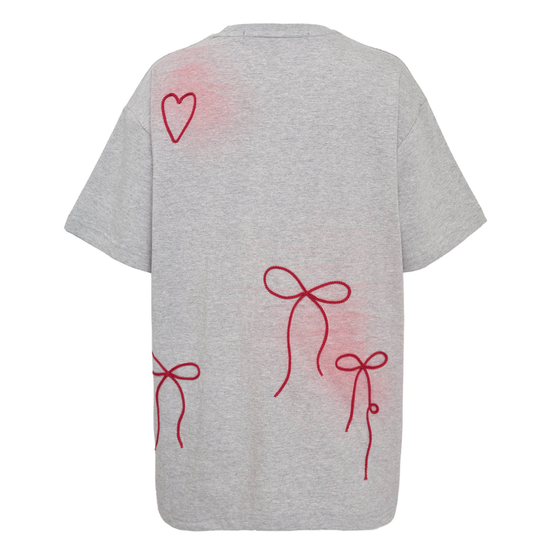 Ribbon Embroidery Spray T-Shirt