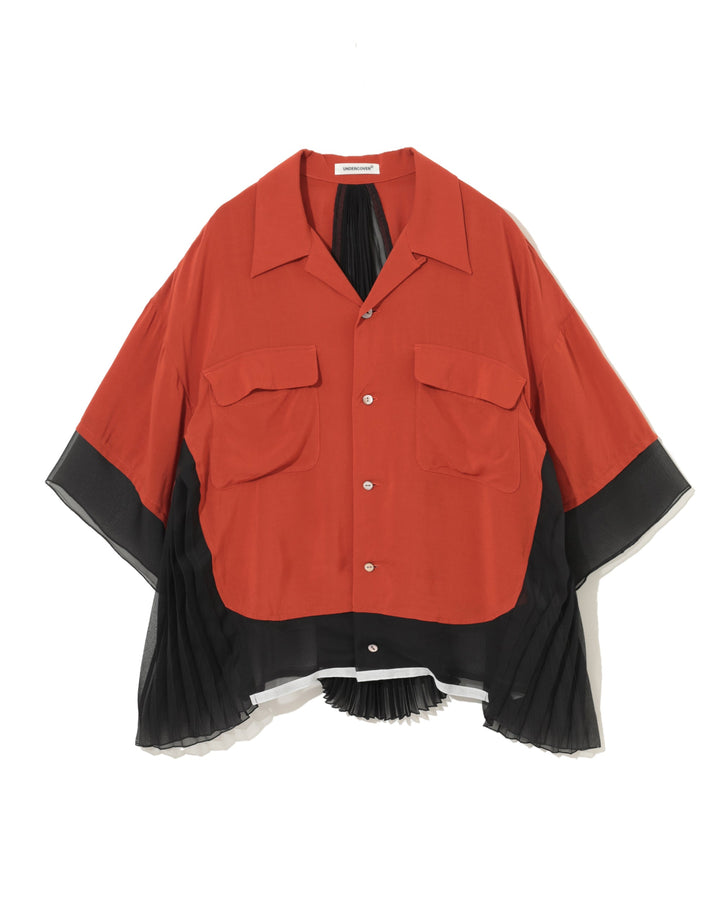 Pocket Blouse With Pleat Inserts