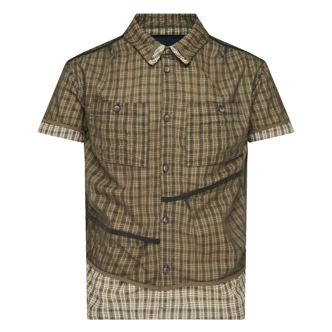 Check Sheer Layered Shirt