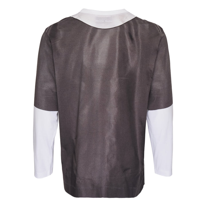 Rose Rugby Polo Trompe L'Oeil Print
