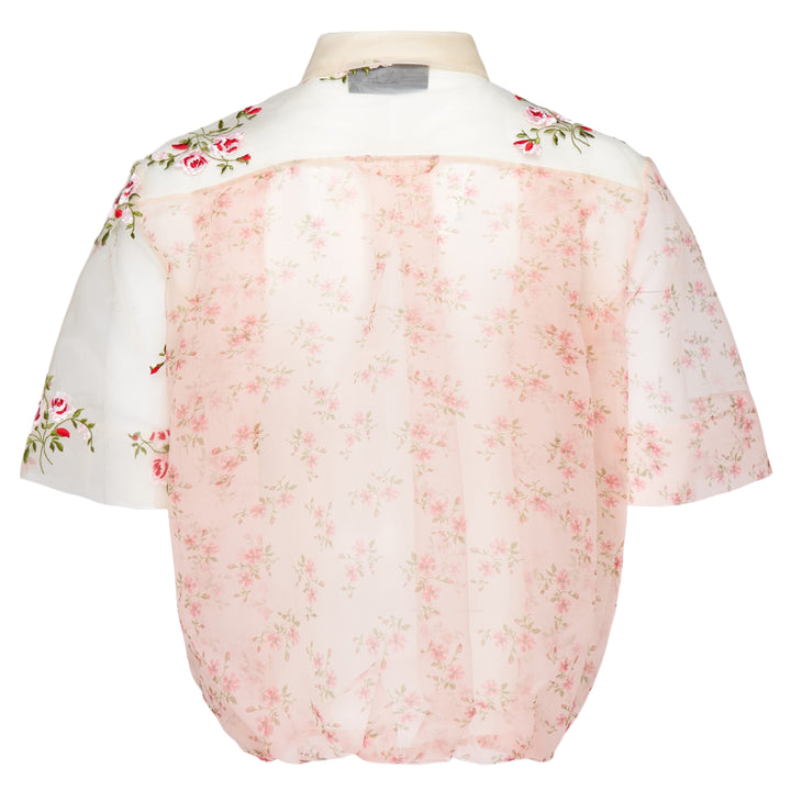 Simone Rocha Sheer Patchwork Balloon Hem Shirt – Available at Club 21, Official Retailer in Singapore, Malaysia & Thailand with Global Shipping Online