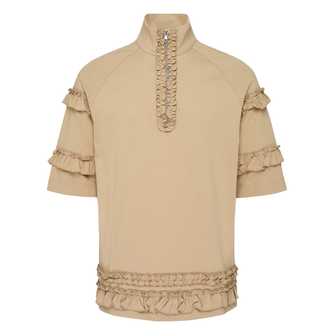 Simone Rocha Mock Neck Ruffle Frill Zip Tee – Available at Club 21, Official Retailer in Singapore, Malaysia & Thailand with Global Shipping Online
