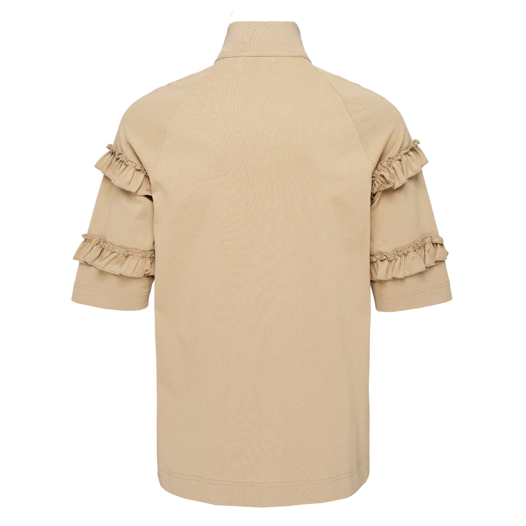 Simone Rocha Mock Neck Ruffle Frill Zip Tee – Available at Club 21, Official Retailer in Singapore, Malaysia & Thailand with Global Shipping Online