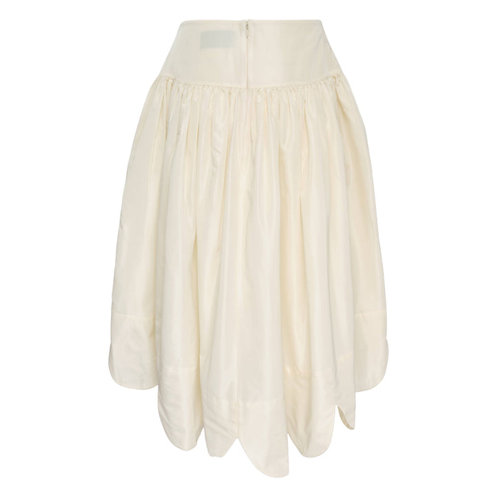 Petal Hem Basque Skirt Taffeta