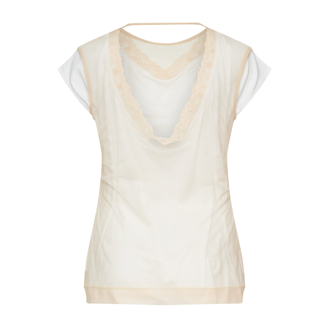 Simone Rocha Layered Liquid Cap Sleeve Lace Top – Available at Club 21, Official Retailer in Singapore, Malaysia & Thailand with Global Shipping Online