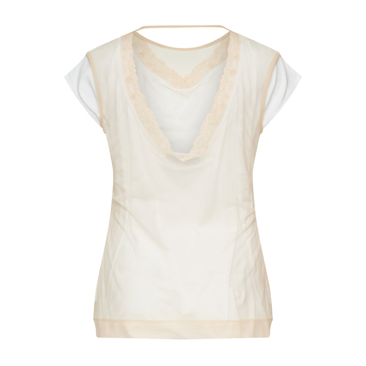 Simone Rocha Layered Liquid Cap Sleeve Lace Top – Available at Club 21, Official Retailer in Singapore, Malaysia & Thailand with Global Shipping Online