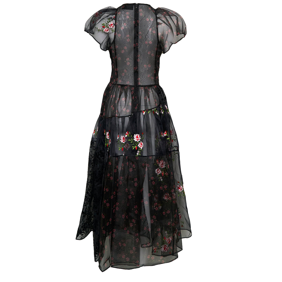Simone Rocha Sheer Puff Sleeve Patchwork Dress – Available at Club 21, Official Retailer in Singapore, Malaysia & Thailand with Global Shipping Online
