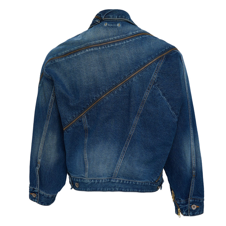 Filleted Zip Denim Jacket