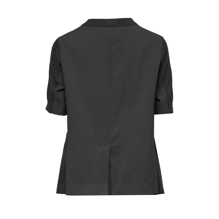 Wool Suiting x Cotton Knit Pullover