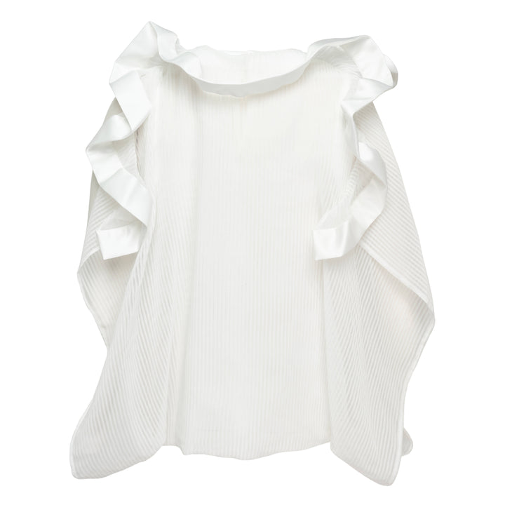 Satin x Chiffon Embroidery Top