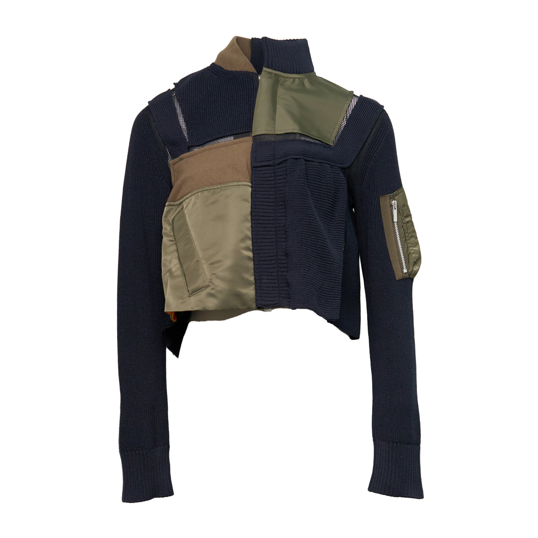 Nylon Twill x Knit Blouson